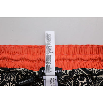Dolce & Gabbana Orange Polyester Beachwear Shorts 2Pc Swimwear Dolce & Gabbana
