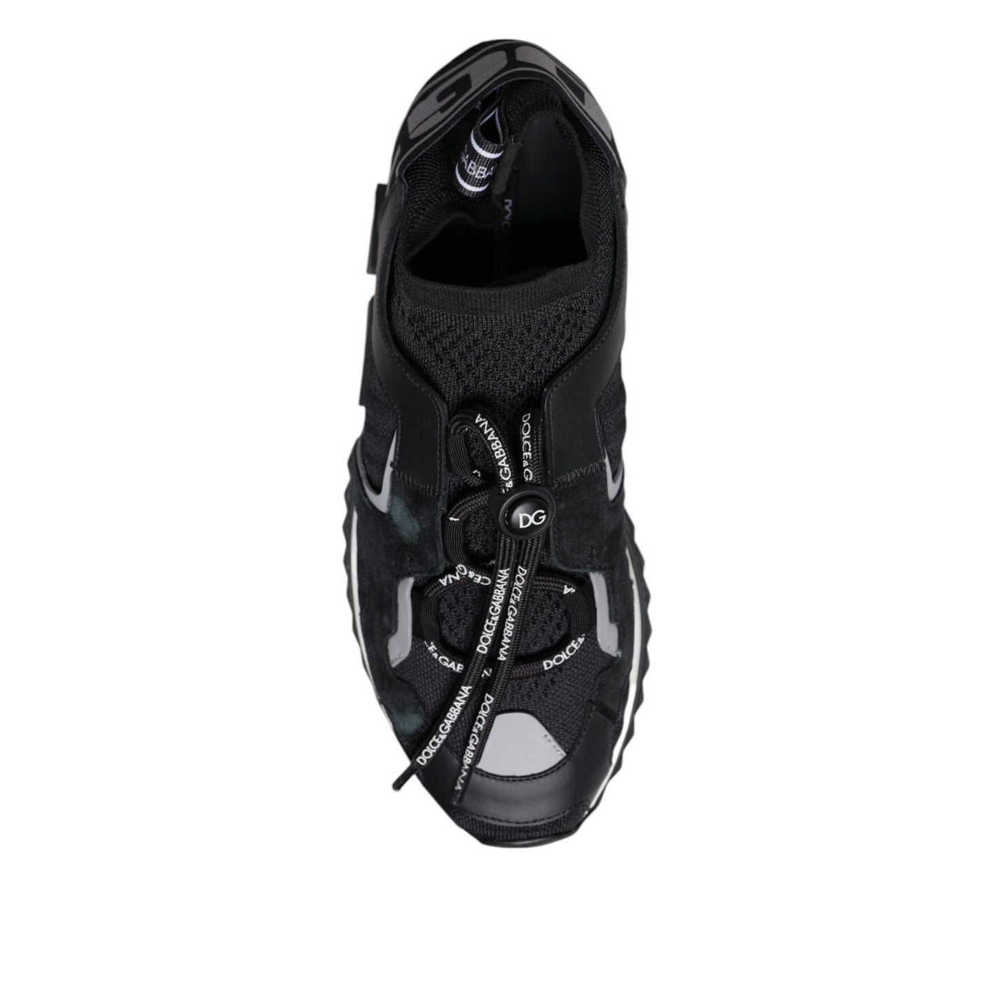 Dolce & Gabbana Black Mesh Sorrento Trekking Sneakers Shoes
