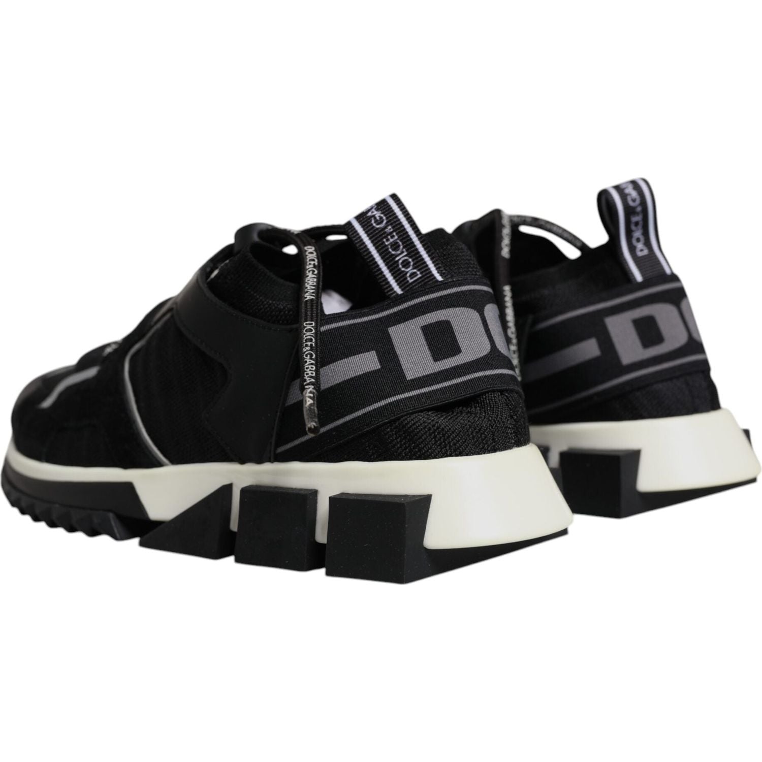 Dolce & Gabbana Black Mesh Sorrento Trekking Sneakers Shoes