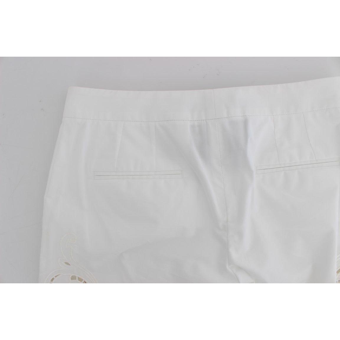 Dolce & Gabbana White Floral Cutout Dress Sicily Pants