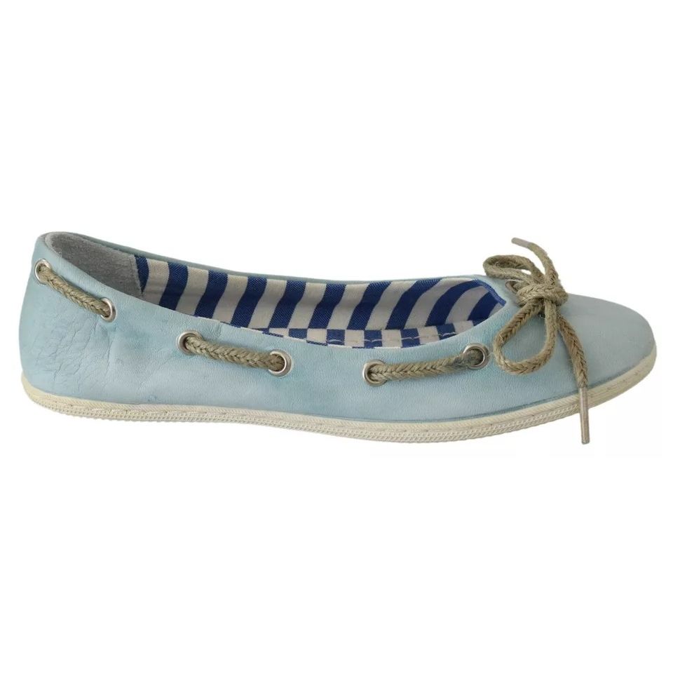 Pantofola D'Oro Minnesota Blue Stripe Flat Slip-On Shoes