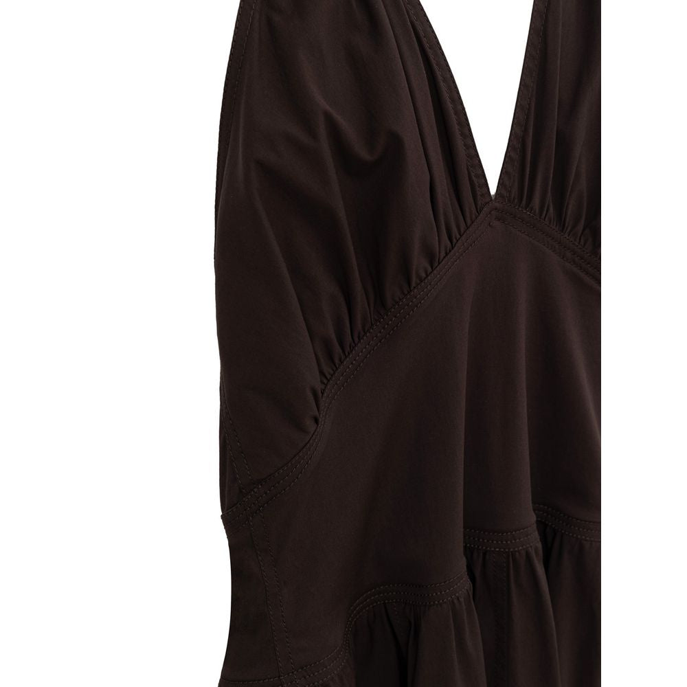 Bottega Veneta Brown Cotton Long Dress