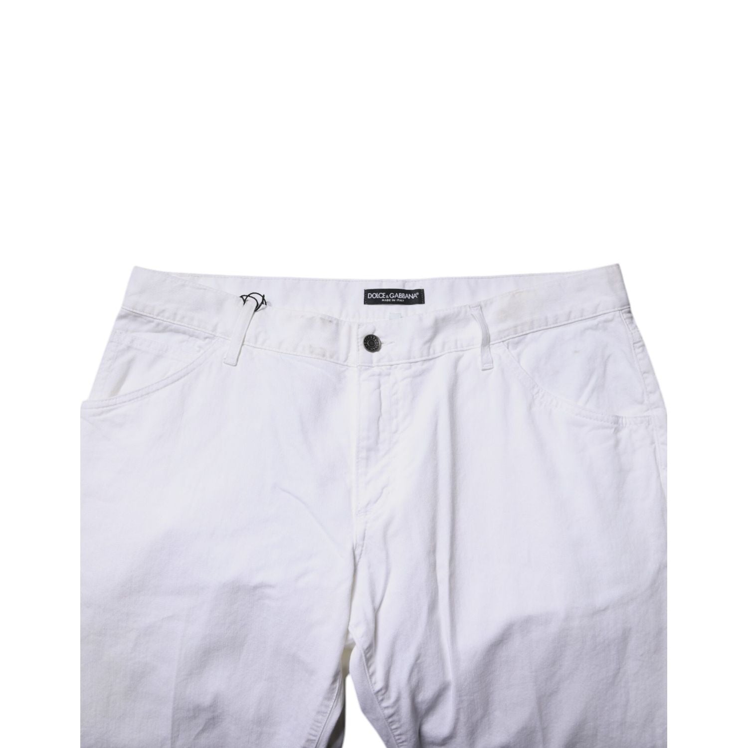 Dolce & Gabbana White Cotton Straight Men Denim Jeans