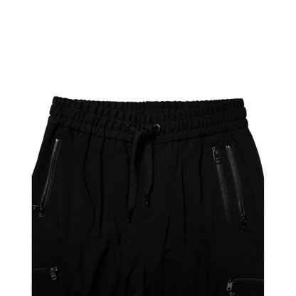 Dolce & Gabbana Black Wool Stretch Jogger Pants