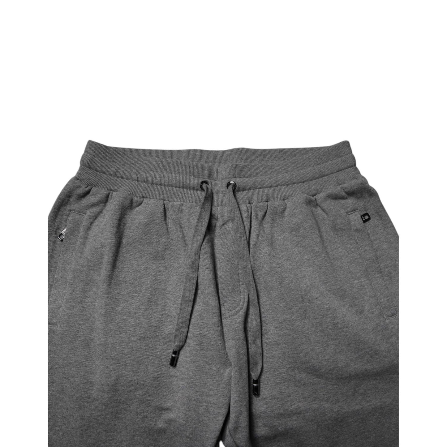 Dolce & Gabbana Gray Logo Cotton Jogger Men Sweatpants Pants
