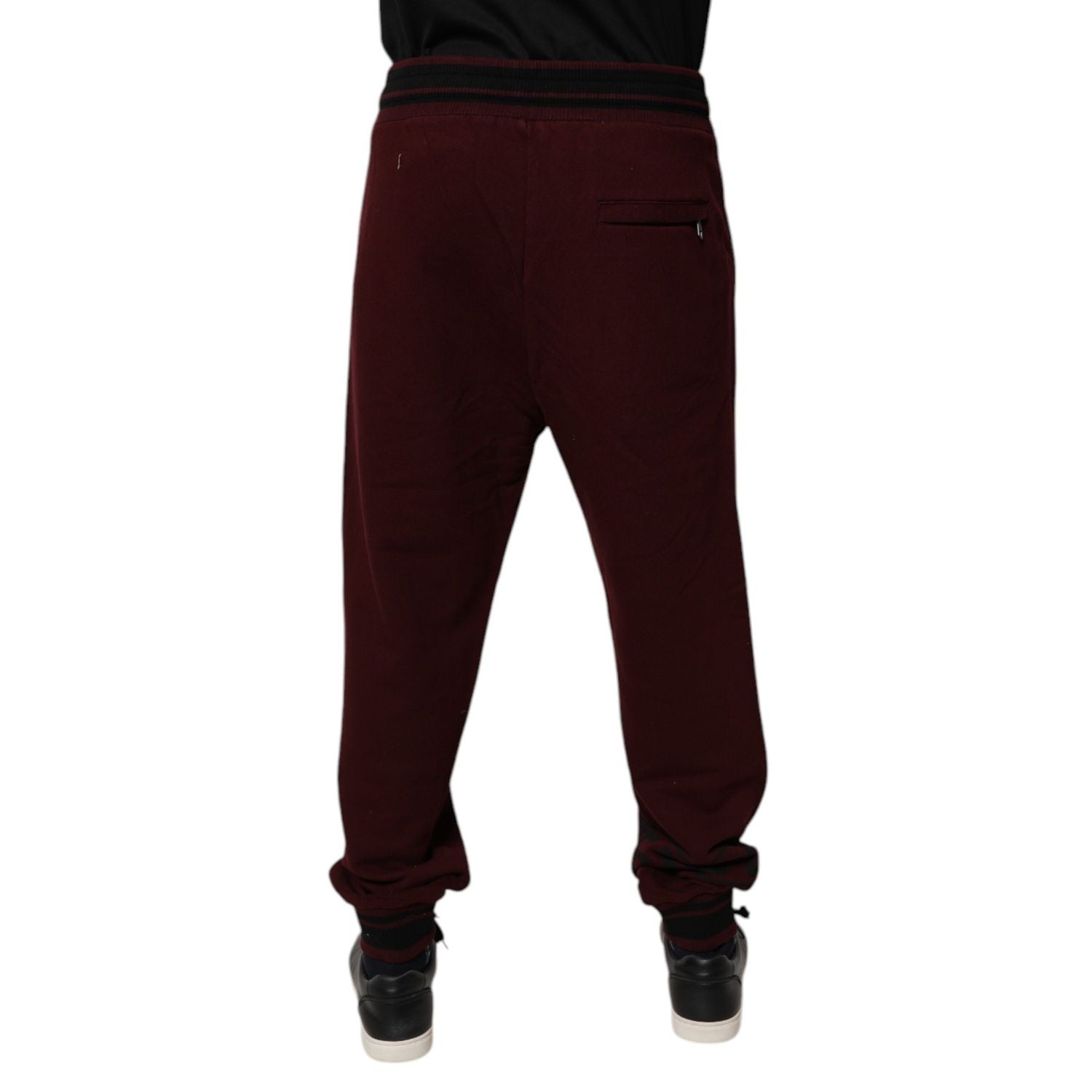 Dolce & Gabbana Bordeaux Cotton Jogger Men Sweatpants Pants