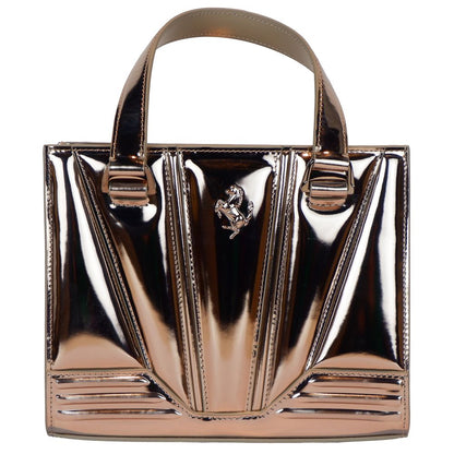 Ferrari Gray Leather Handbag