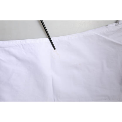 Dolce & Gabbana White Cotton Stretch Skinny Dress Formal Pants