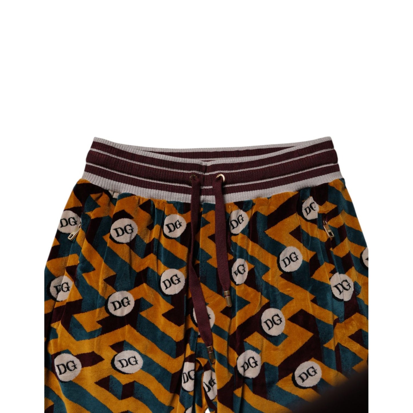 Dolce & Gabbana Multicolor Logo Monogram Jogger Sweatpants Pants