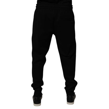 Dolce & Gabbana Black Cotton Blend Jogger Sweatpants Pants