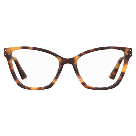 Moschino Brown Acetate Frames with Havana pattern, 54/17/140 mm dimensions for women.
