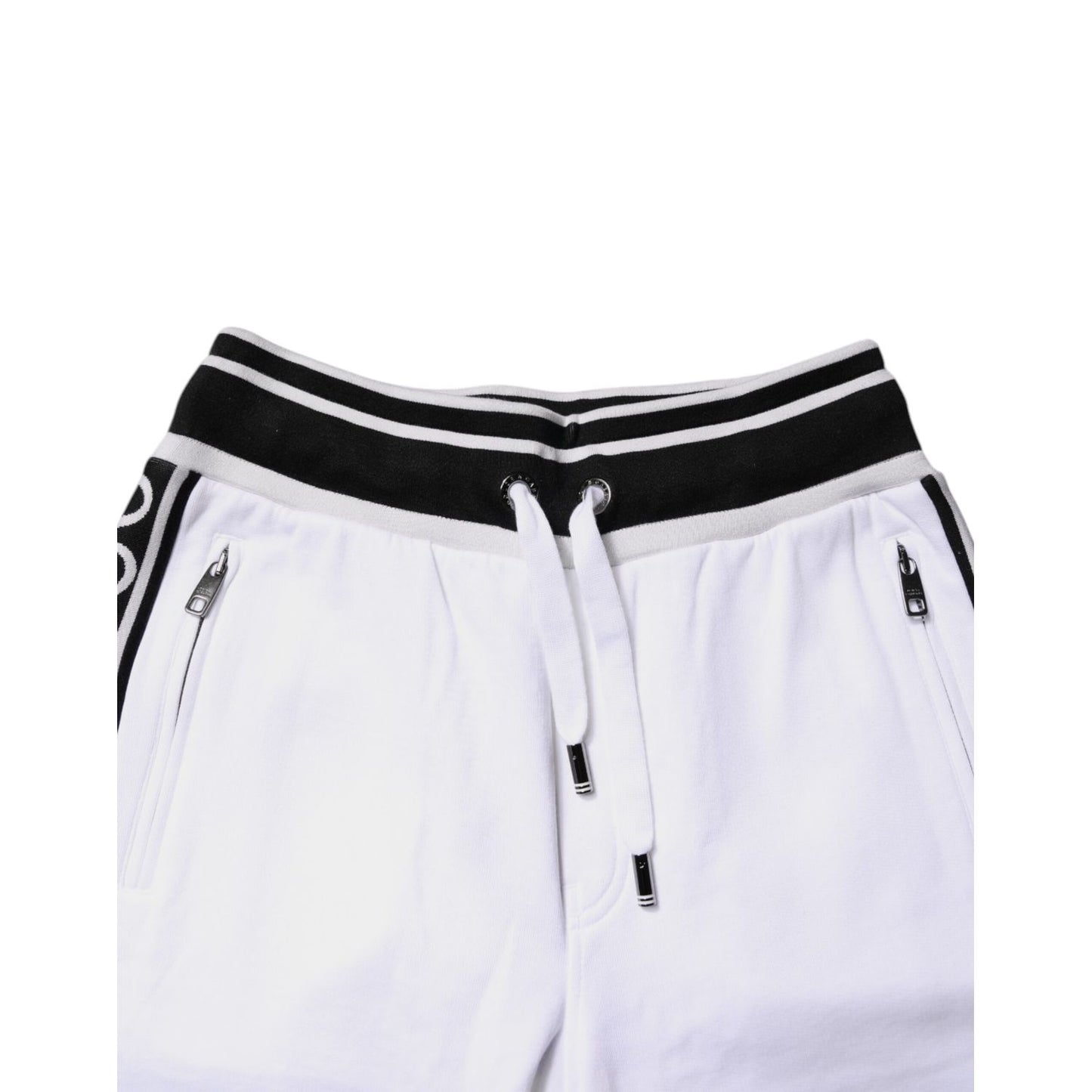 Dolce & Gabbana White King Cotton Bermuda Sweatshorts Shorts
