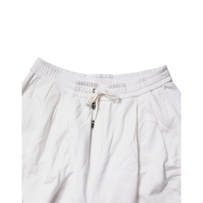 Dolce & Gabbana White Cotton Cargo Bermuda Sweatshorts Shorts