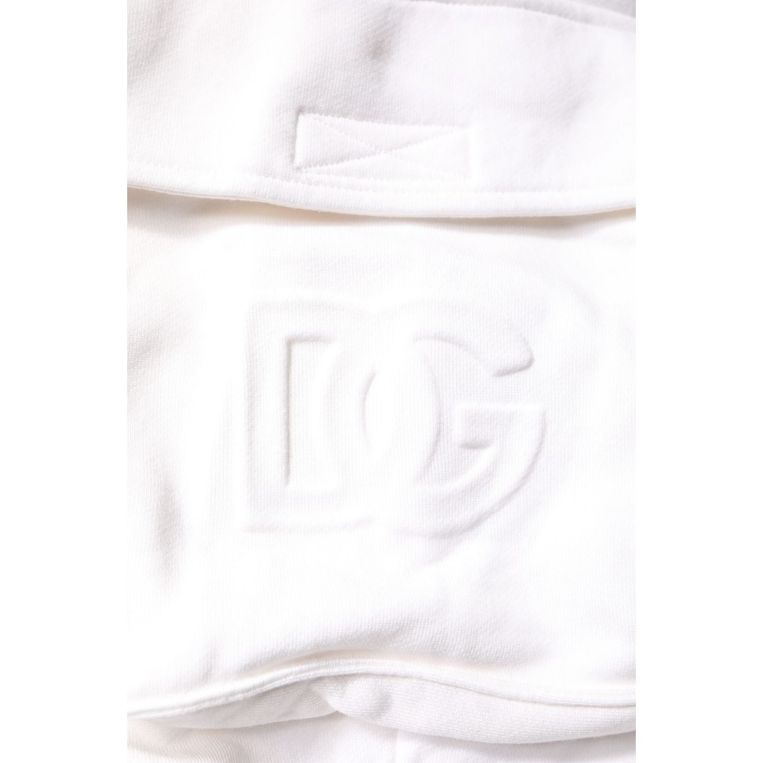 Dolce & Gabbana White Cotton Cargo Bermuda Sweatshorts Shorts