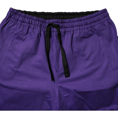 Dolce & Gabbana Purple Cotton Men Bermuda Sweatshorts Shorts