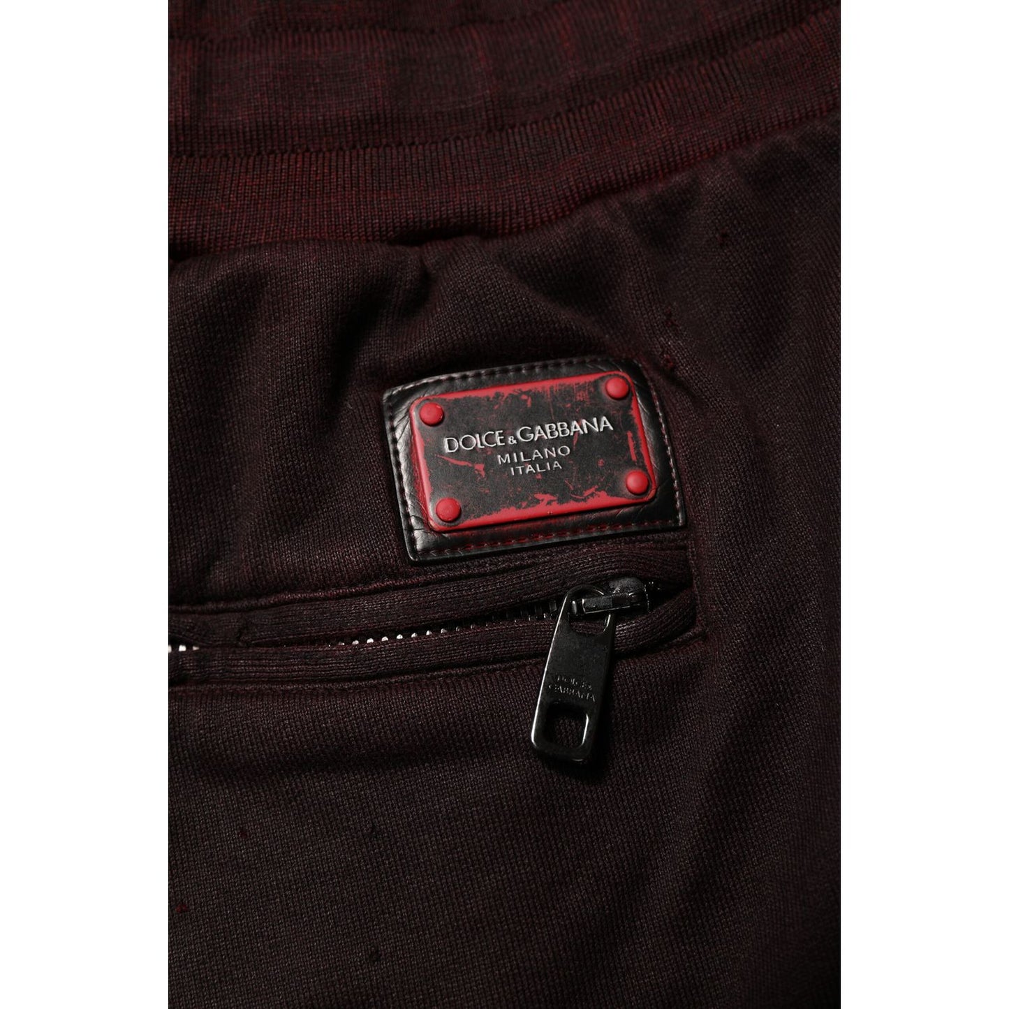 Dolce & Gabbana Bordeaux Cotton Bermuda Sweatshorts Shorts