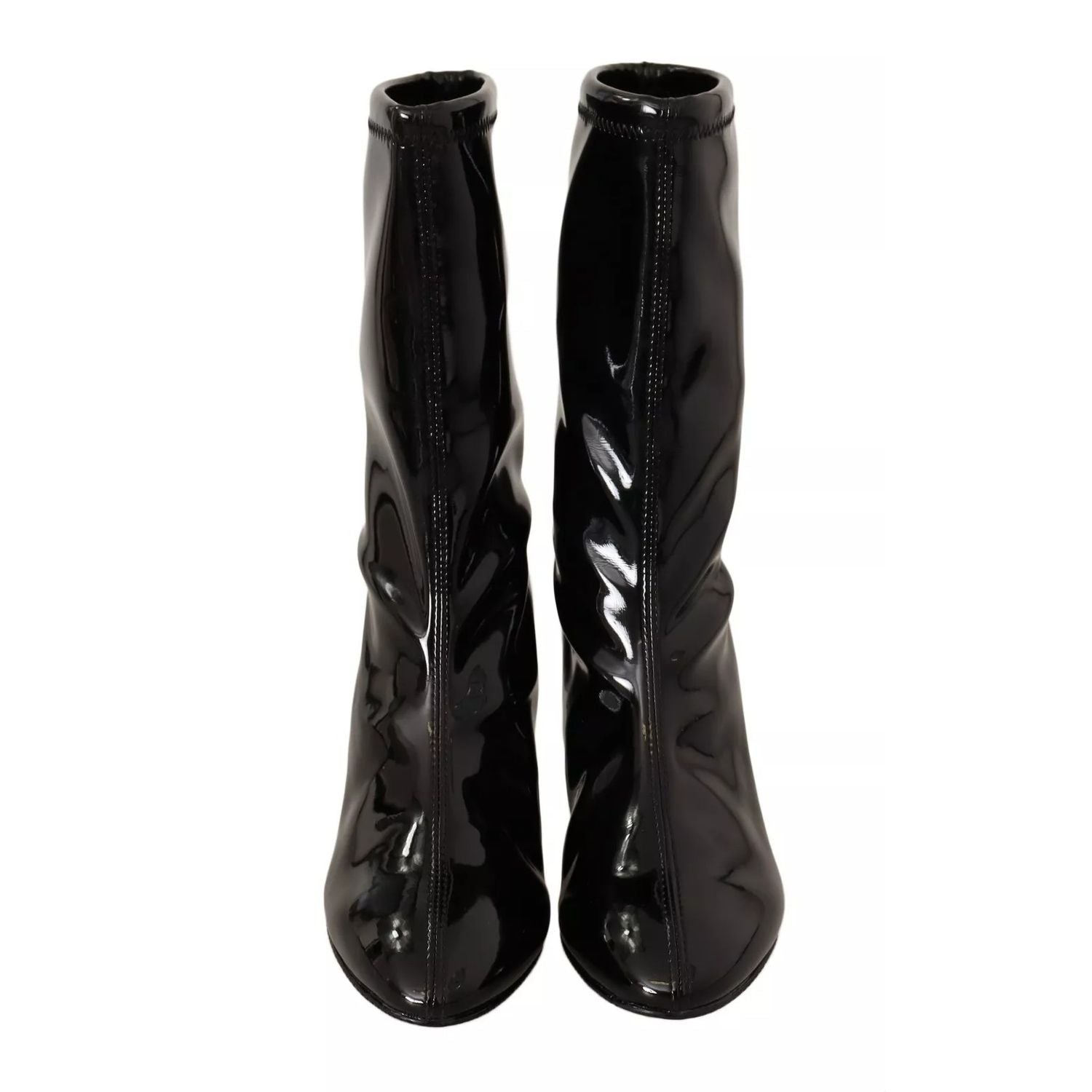 Stuart Weitzman Black Patent Leather High Heels Boots Shoes