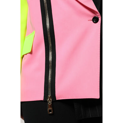 Dolce & Gabbana Multicolor Patchwork Embellished Coat Jacket