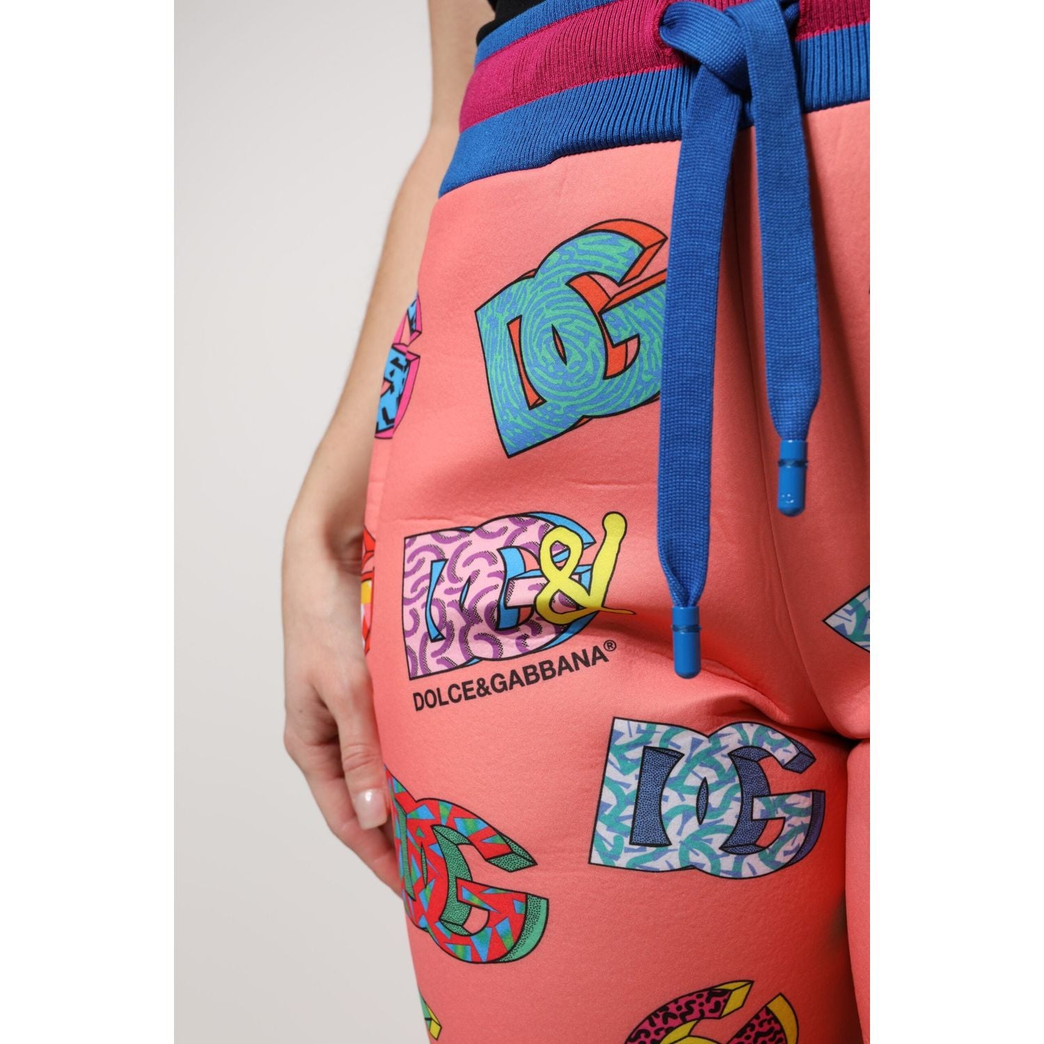 Dolce & Gabbana Pink Logo Monogram Jogger Sweatpants Pants