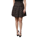 Dolce & Gabbana Multicolor High Waist Tartan Tweed Mini Skirt