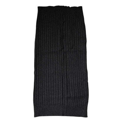 Dolce & Gabbana Black Cashmere Knitted Neck Warmer Foulard Scarf