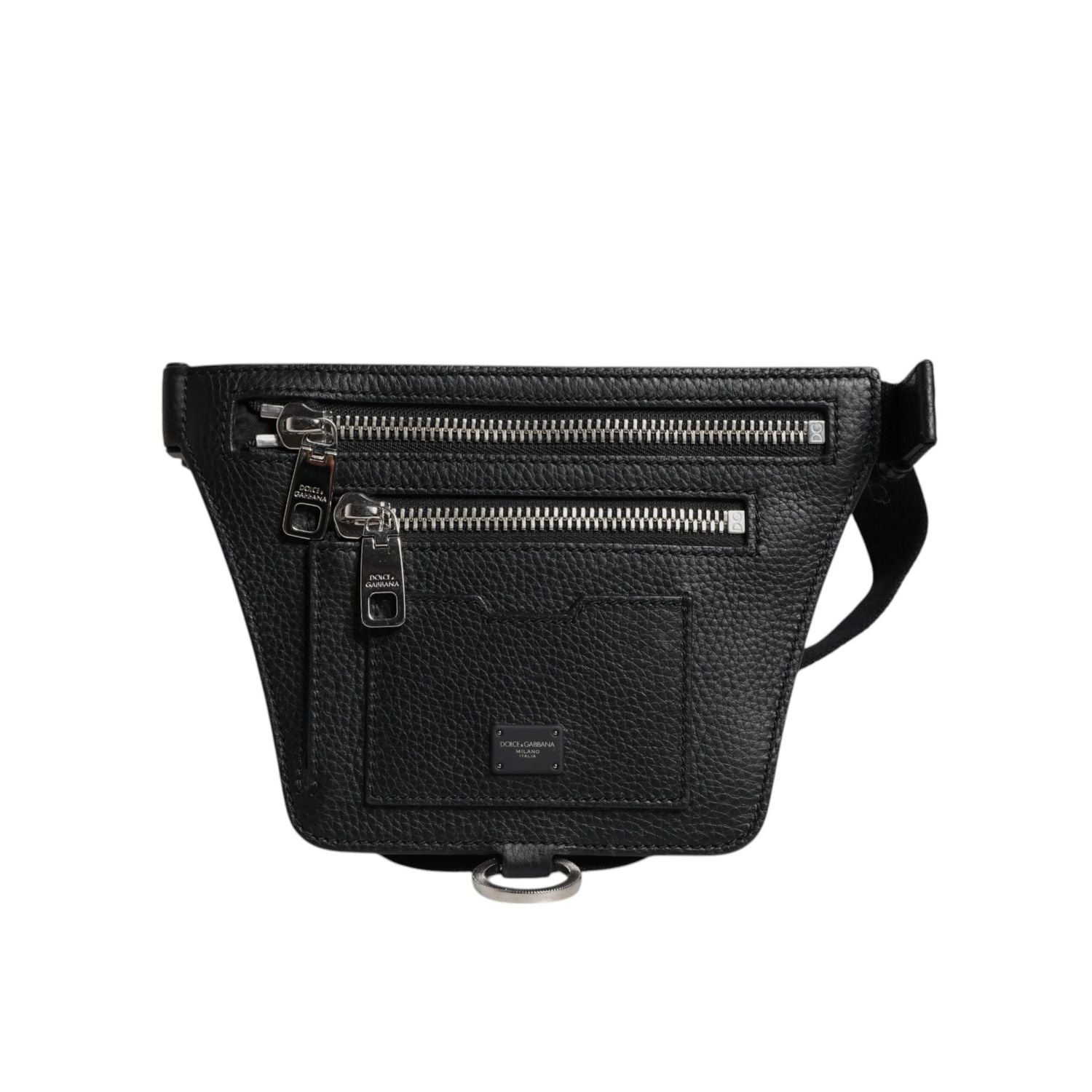 Front view with bag zipped and handles upright.