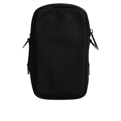 Dolce & Gabbana Multicolor Leopard Jacquard Logo Plaque Neck Strap Bag