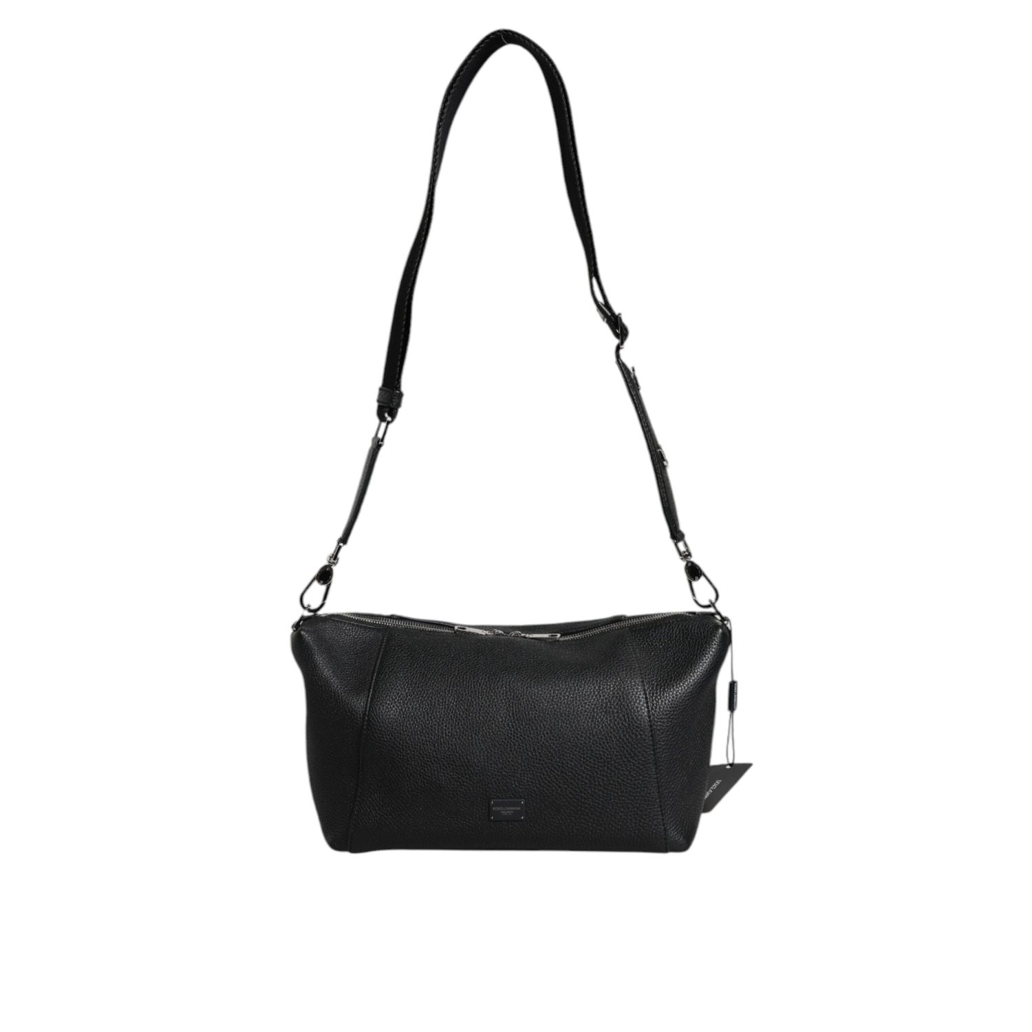 Front view with bag zipped and handles upright.