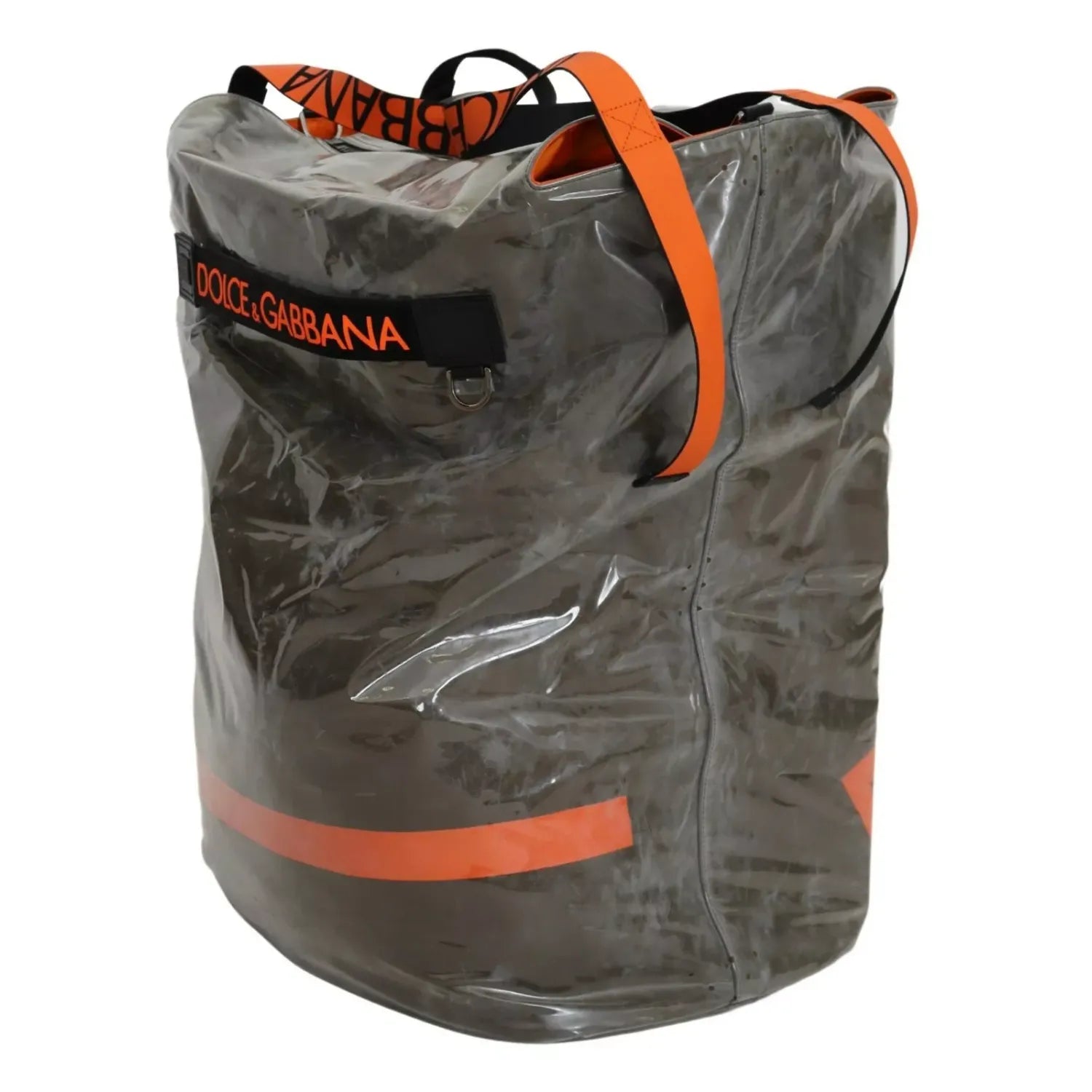 Dolce & Gabbana Green Fashion Expression Oversized Plastic Tote Bag