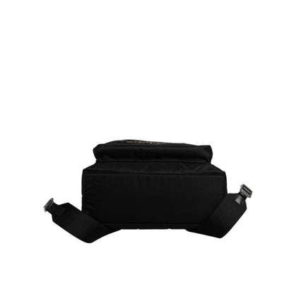 Dolce & Gabbana Black Nylon #DGFAMILY Embellished Backpack VULCANO Bag