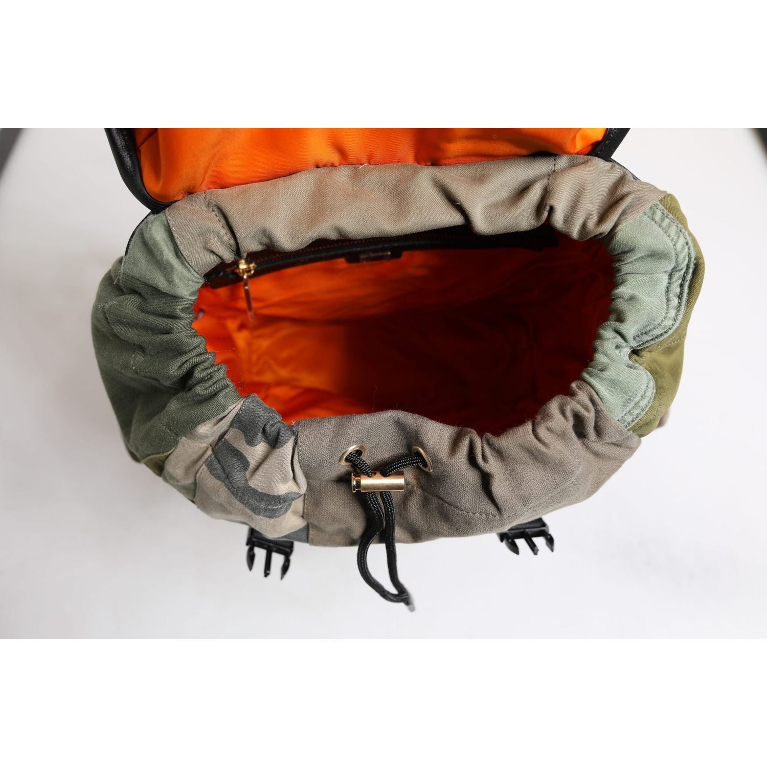 Dolce & Gabbana Military Green Patchwork Travel Backpack Bag