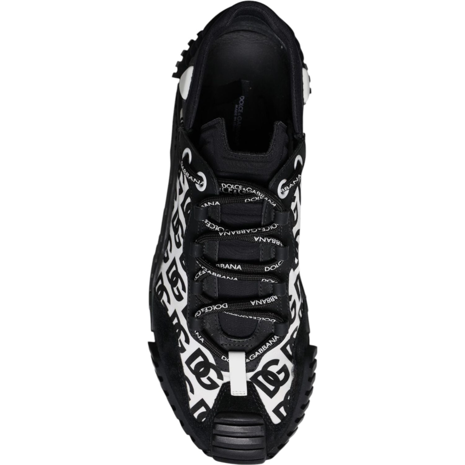 Dolce & Gabbana Black Logo Lace Up Low Top NS1 Sneakers Shoes
