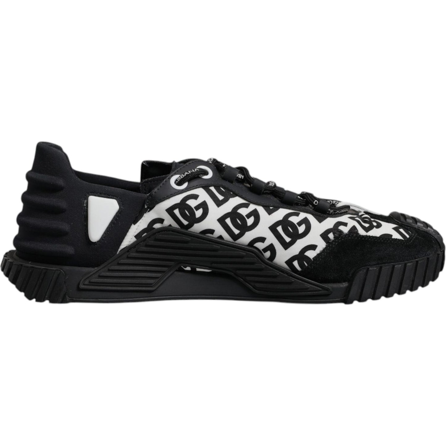Dolce & Gabbana Black Logo Lace Up Low Top NS1 Sneakers Shoes