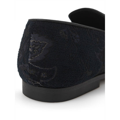 Etro Blue Leather Slip-On Loafer