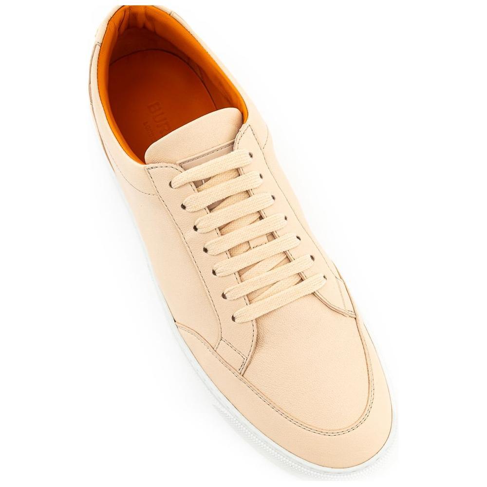 Burberry Pink Leather Low Top Sneakers