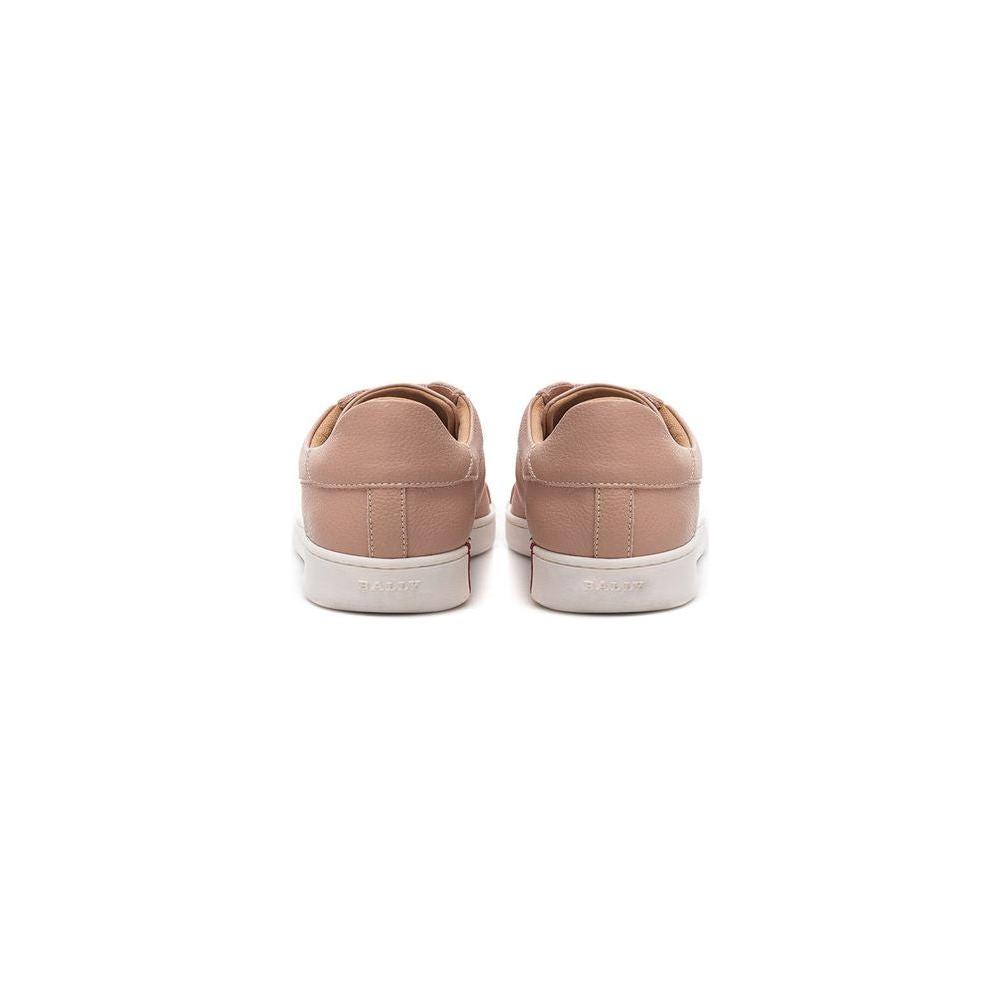 Bally Pink Leather Low Top Sneakers