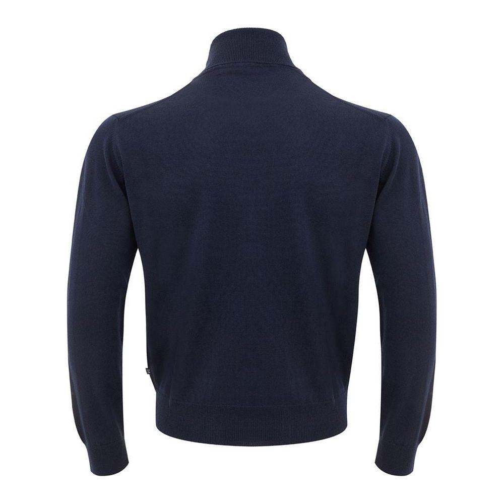 FERRANTE Blue Wool Turtleneck