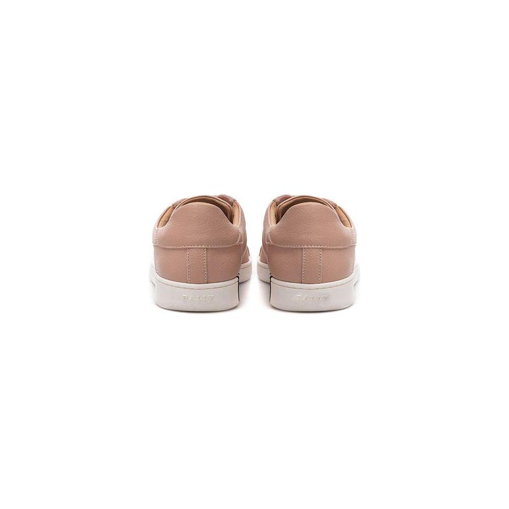 Bally Elegant Pink Leather Sneakers for Women