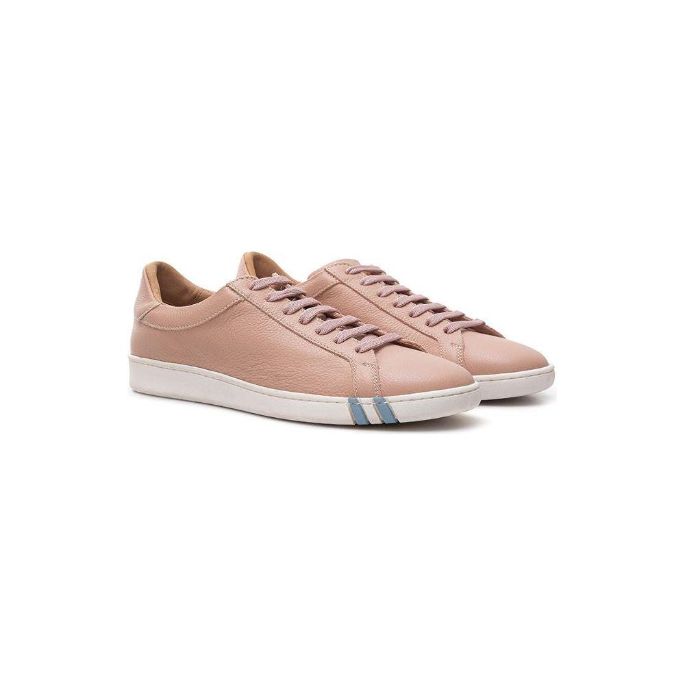 Bally Pink Leather Athletic Sneakers