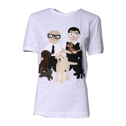 Dolce & Gabbana White #DGFamily Cotton Crew Neck T-shirt