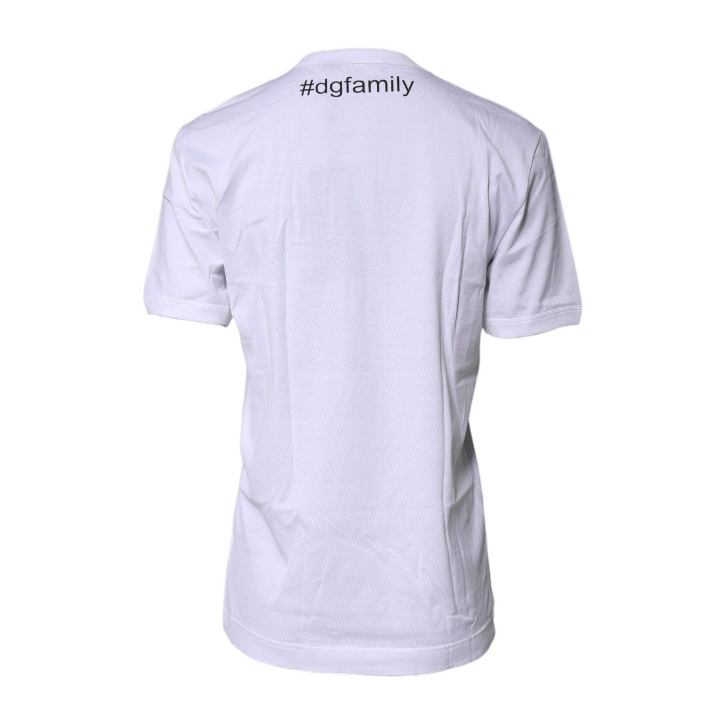 Dolce & Gabbana White #DGFamily Cotton Crew Neck T-shirt