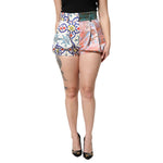 Dolce & Gabbana Multicolor Cotton Patchwork Hot Pants Shorts
