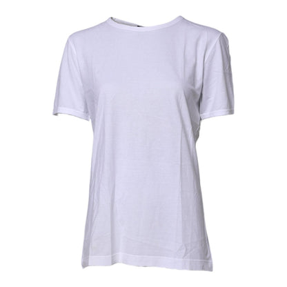 Dolce & Gabbana White Short Sleeves Round Neck Top T-shirt