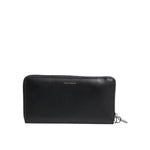 Dolce & Gabbana Black Blue Exotic Leather Embossed Continental Wallet