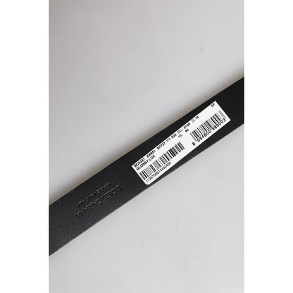 Dolce & Gabbana Brown Leather Classic Metal Logo Buckle Belt