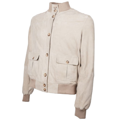 Emilio Romanelli Beige Calfskin Men Jacket