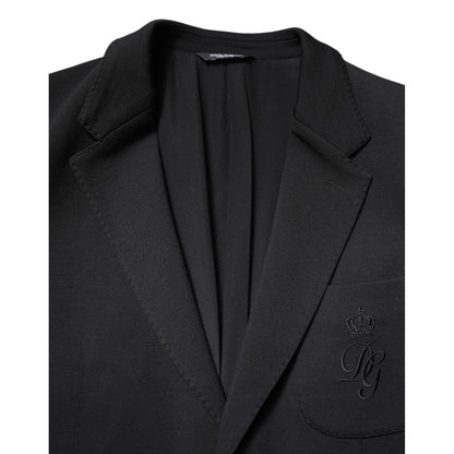 Dolce & Gabbana Black Single Breasted Men Coat Blazer Suit