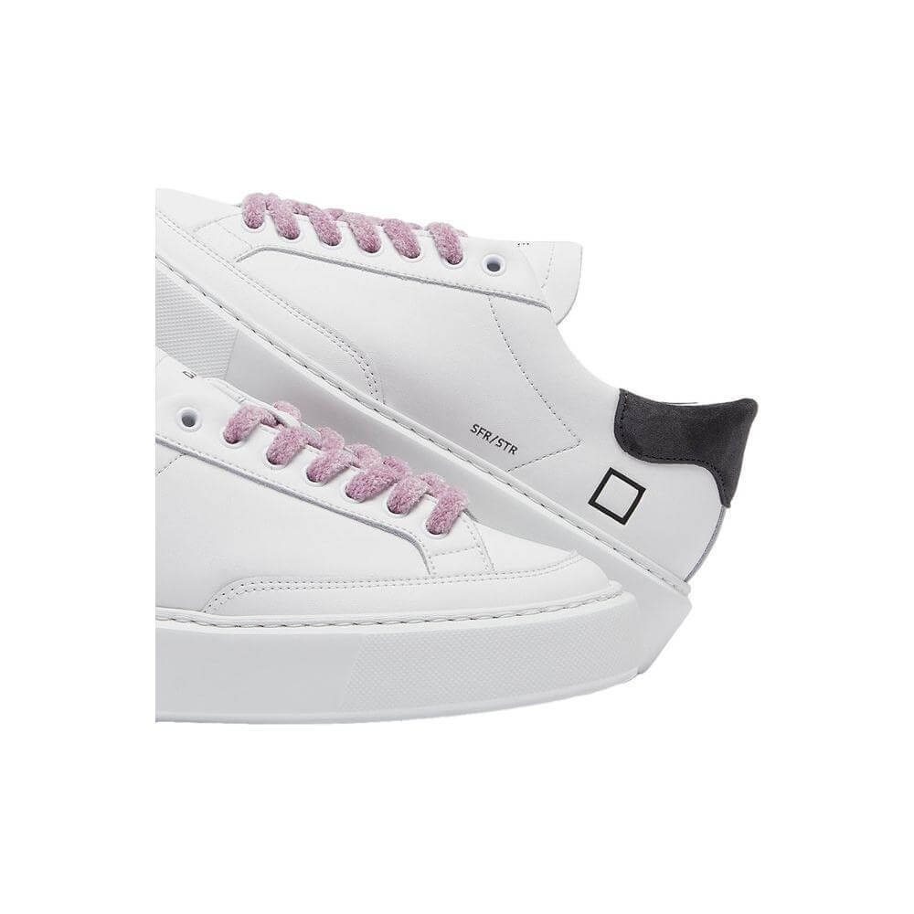 D.A.T.E Beige Leather Sneaker