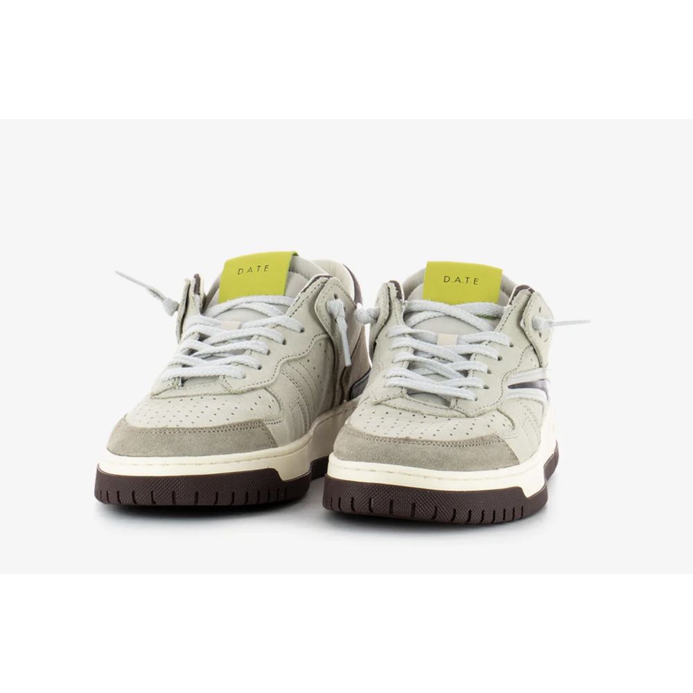 D.A.T.E Beige Leather Sneaker