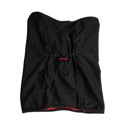 Dolce & Gabbana Black Nylon Knitted Neck Warmer Balaclava Scarf